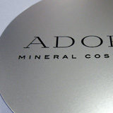 Adorn printed cosmetic container pad printed plastic lid cosmetic printed products curved painted surface