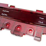 Electrolux printed cooker fascia printing onto plastic pad printed lens polycarbonate