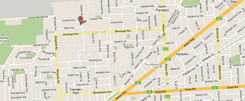 Map to Adelaide Industrial Printers